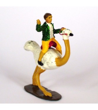 enfant sur l'autruche