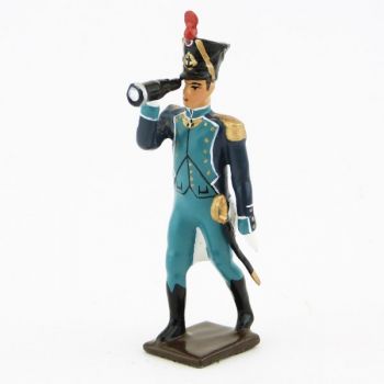 officier regardant à la lunette - Canonniers Garde-Côtes (1810-1813)