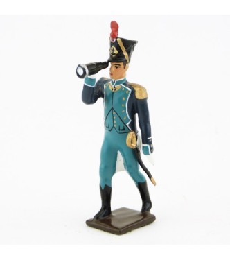 officier regardant à la lunette - canonniers garde-côtes
