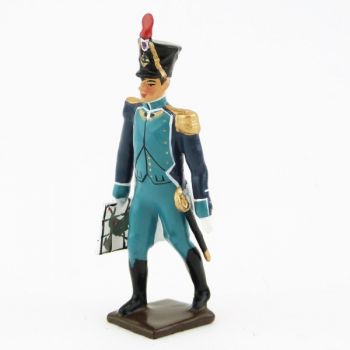 officier avec carte - canonniers garde-côtes