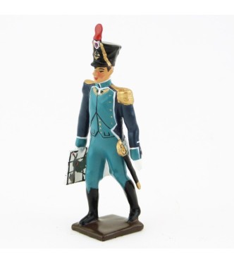 officier avec carte - canonniers garde-côtes