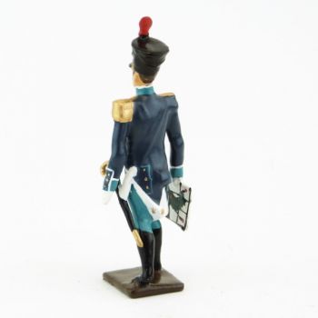 officier avec carte - canonniers garde-côtes