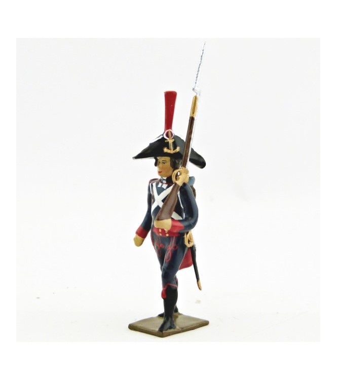 fantassin du 1er Rgt de Pontonniers (dits du Rhin) avec fusil sur l'épaule