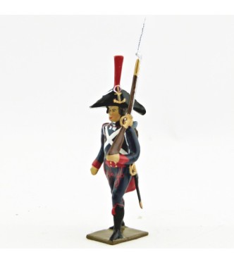 fantassin du 1er Rgt de Pontonniers (dits du Rhin) avec fusil sur l'épaule