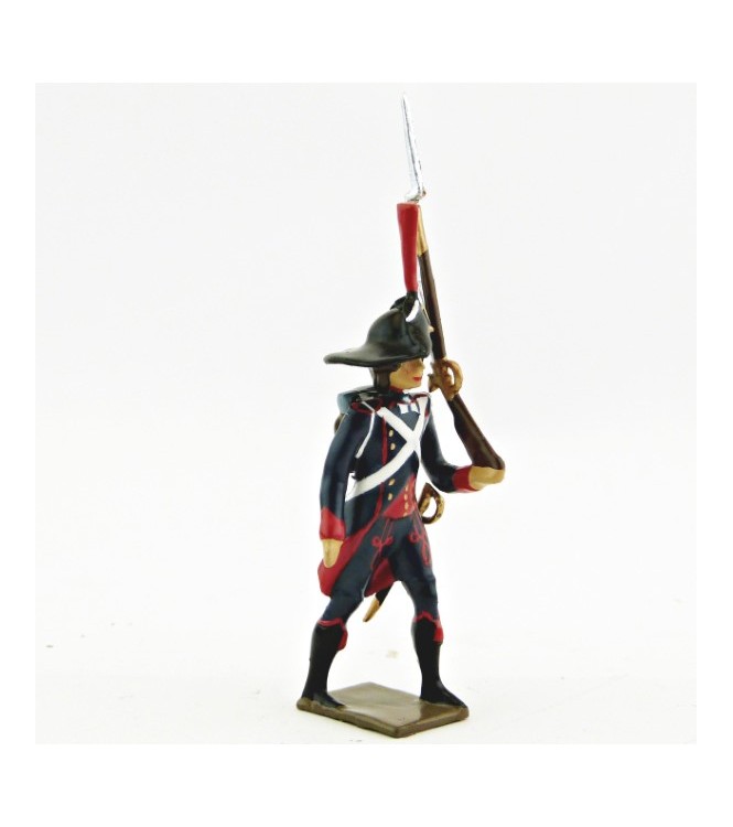 fantassin du 1er Rgt de Pontonniers (dits du Rhin) avec fusil sur l'épaule