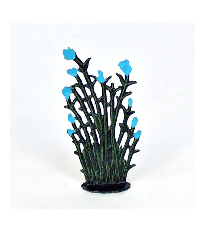 Petit roseaux fleurs bleu (h. 4 cm)