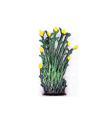 Petit roseaux fleurs jaune (h. 4 cm)