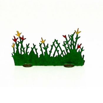 Roseaux avec fleurs (large, 6 x 3 cm)