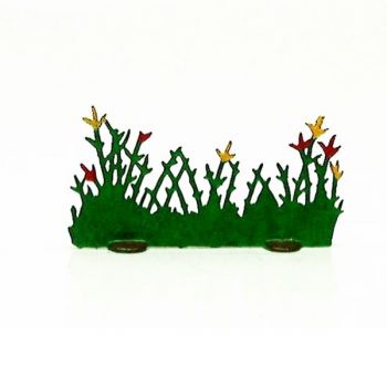 Roseaux avec fleurs (large, 6 x 3 cm)
