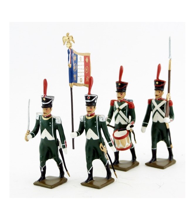 Rgt de La Tour d'Auvergne, ensemble de 4 figurines
