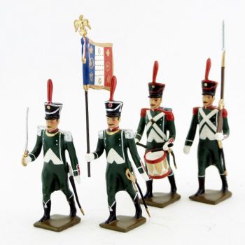 Rgt de La Tour d'Auvergne, ensemble de 4 figurines