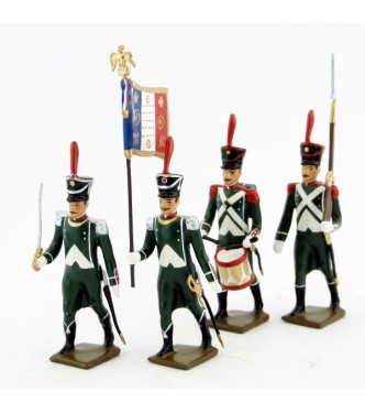 Rgt de La Tour d'Auvergne, ensemble de 4 figurines