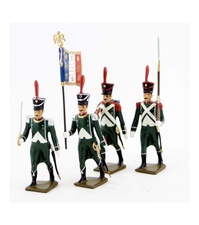 Rgt de La Tour d'Auvergne, ensemble de 4 figurines