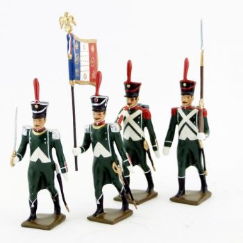 Rgt de La Tour d'Auvergne, ensemble de 4 figurines