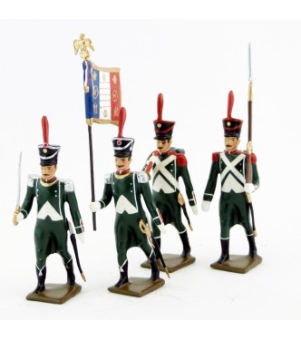 Rgt de La Tour d'Auvergne, ensemble de 4 figurines
