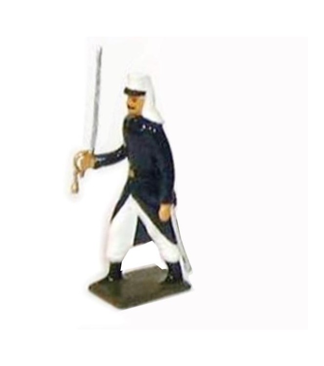 officier de la légion tenue bleue (maroc) en capote (1910)