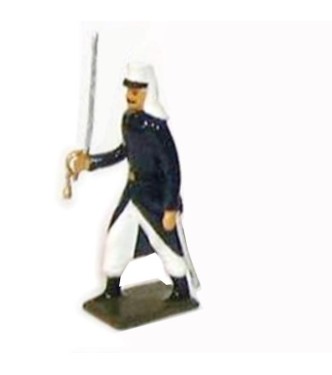officier de la légion tenue bleue (maroc) en capote (1910)