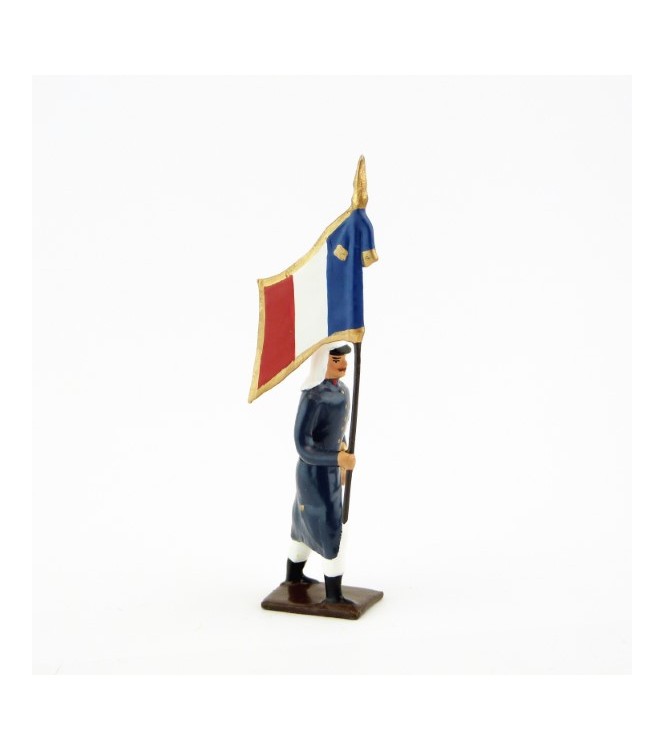 drapeau de la légion tenue bleue (maroc) en capote (1910)
