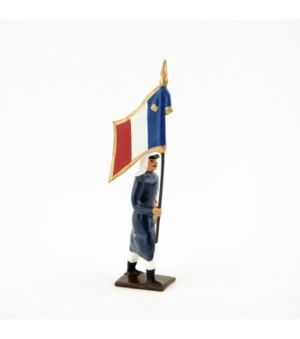 drapeau de la légion tenue bleue (maroc) en capote (1910)