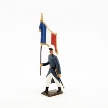 drapeau de la légion tenue bleue (maroc) en capote (1910)