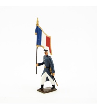 drapeau de la légion tenue bleue (maroc) en capote (1910)