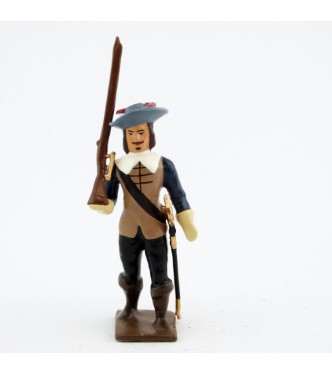 mousquetaire avec fusil sur l'épaule