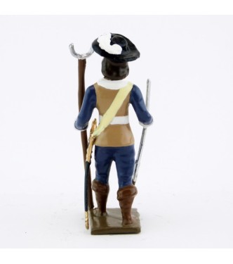 mousquetaire avec mousquet et porte-mousquet (tenue bleu foncé)