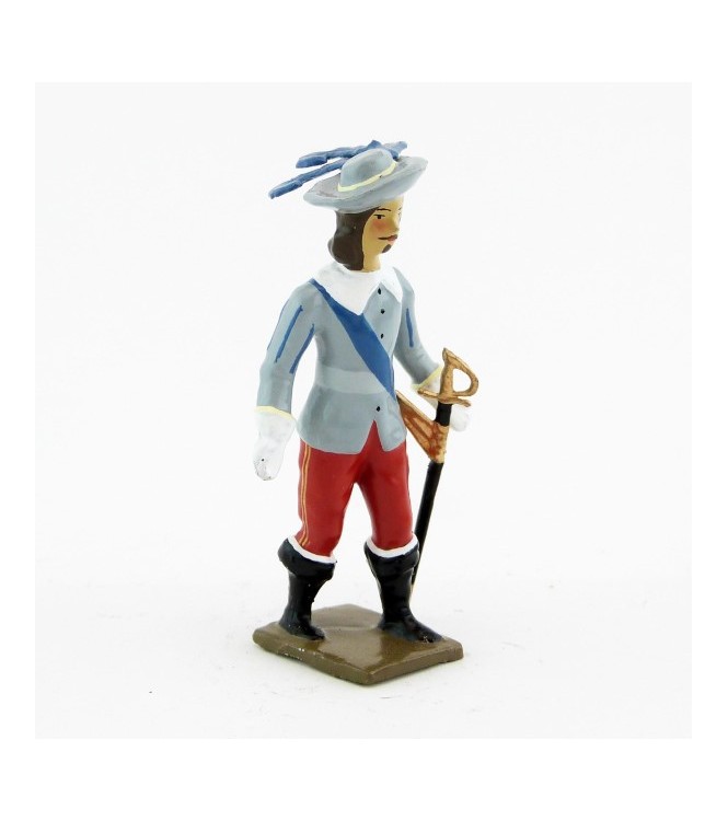 mousquetaire, tenue grise