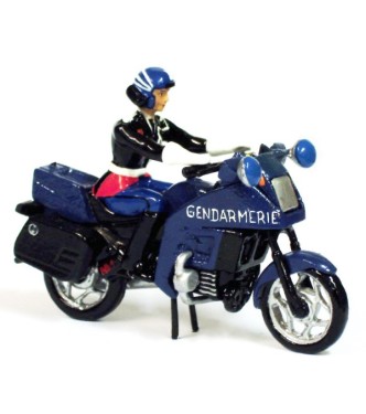 motard de gendarmerie en tenue d'honneur (vareuse) sur moto BMW K75RT