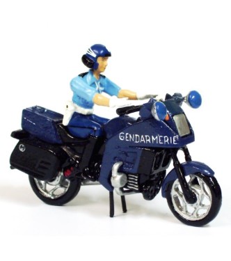 motard de gendarmerie en chemisette sur moto BMW K75RT