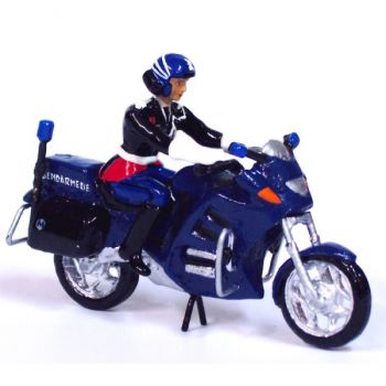 motard de gendarmerie en tenue d'honneur (vareuse) sur moto BMW R1150RT