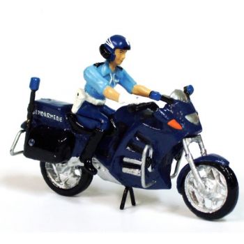 motard de gendarmerie en chemisette sur moto BMW R1150RT