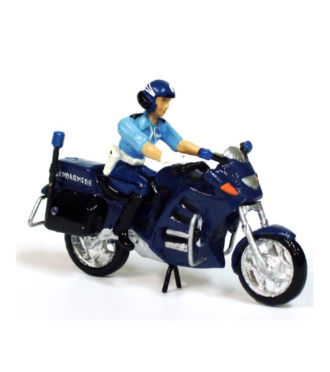motard de gendarmerie en chemisette sur moto BMW R1150RT