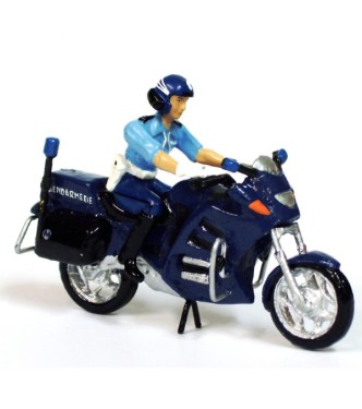 motard de gendarmerie en chemisette sur moto BMW R1150RT