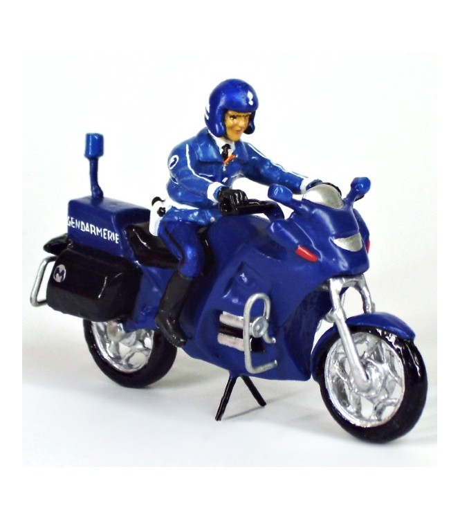 motard de gendarmerie en parka sur moto BMW R1150RT