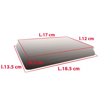 Socle  Rectangulaire 17x12x2,5 Acajou