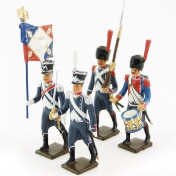 25e régiment d'Infanterie légère, ensemble de 4 figurines