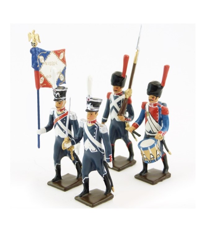 25e régiment d'Infanterie légère, ensemble de 4 figurines