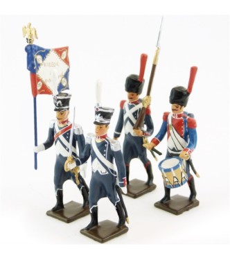 25e régiment d'Infanterie légère, ensemble de 4 figurines