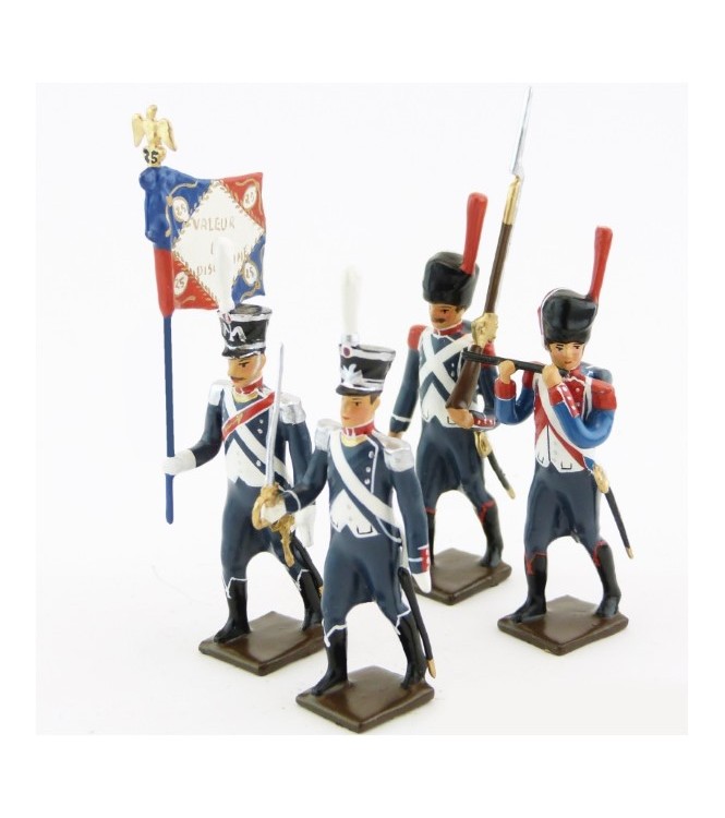 25e régiment d'Infanterie légère, ensemble de 4 figurines