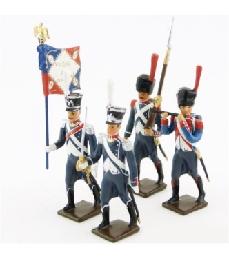 25e régiment d'Infanterie légère, ensemble de 4 figurines