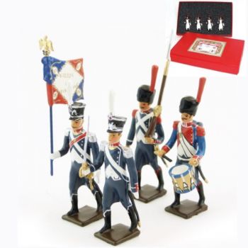 25e régiment d'Infanterie légère, coffret de 4 figurines