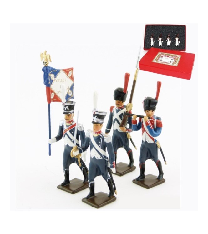 25e régiment d'Infanterie légère, coffret de 4 figurines