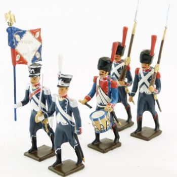 25e régiment d'Infanterie légère, ensemble de 5 figurines