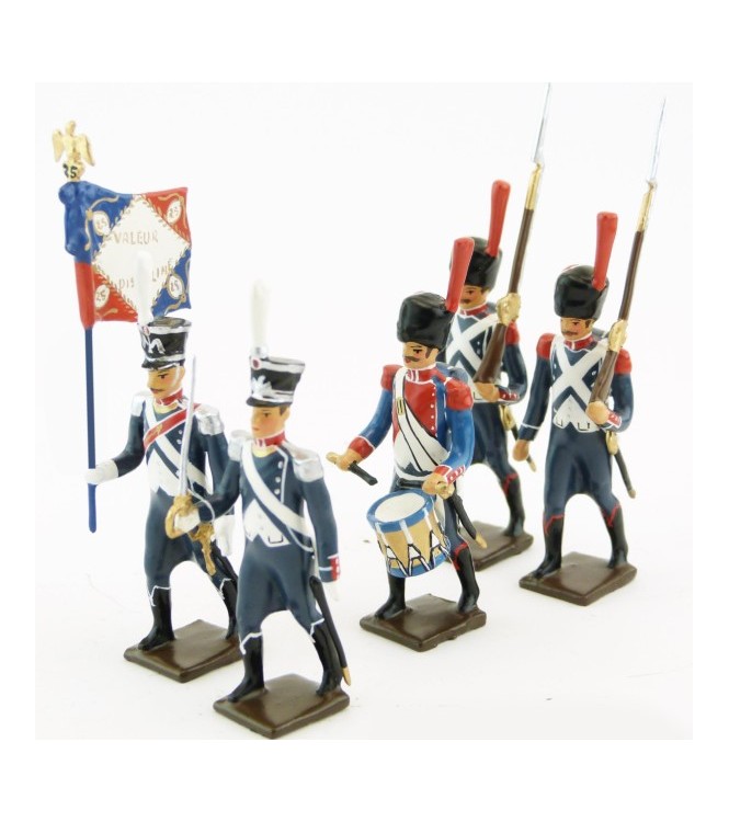 25e régiment d'Infanterie légère, ensemble de 5 figurines