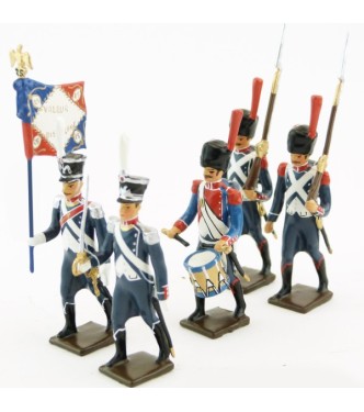 25e régiment d'Infanterie légère, ensemble de 5 figurines