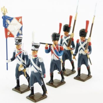 25e régiment d'Infanterie légère, ensemble de 5 figurines