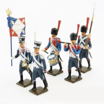 25e régiment d'Infanterie légère, ensemble de 5 figurines