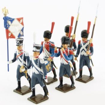 25e régiment d'Infanterie légère, ensemble de 6 figurines
