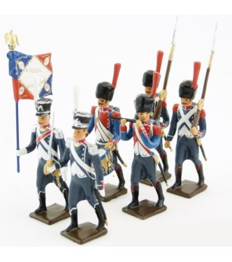25e régiment d'Infanterie légère, ensemble de 6 figurines